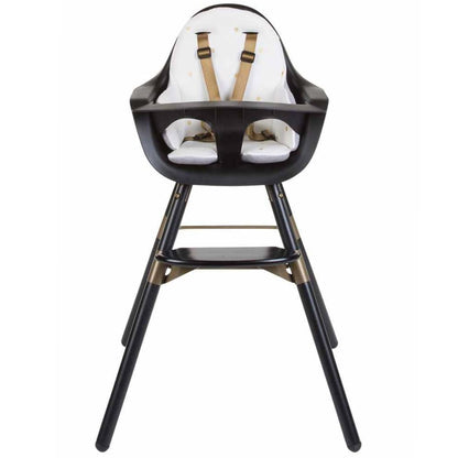 Childhome Kinderstoelkussen Evolu Goudkleurige Stippen Wit en goud