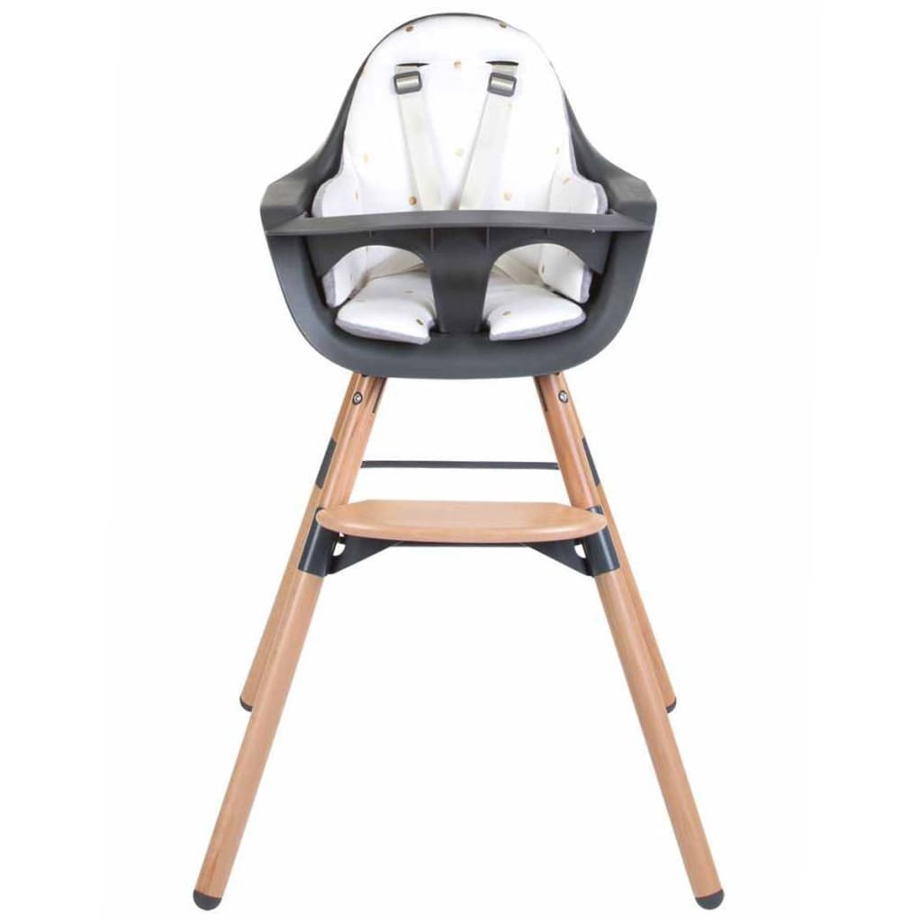 Childhome Kinderstoelkussen Evolu Goudkleurige Stippen Wit en goud