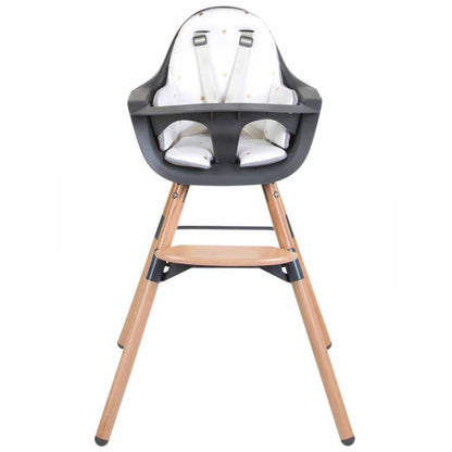 Childhome Kinderstoelkussen Evolu Goudkleurige Stippen Wit en goud