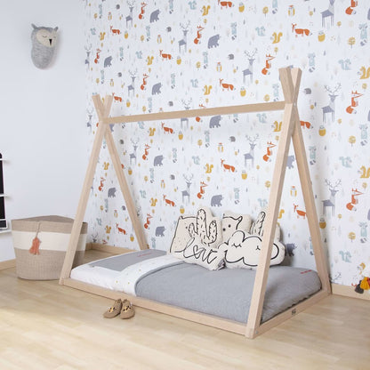 Childhome Tipi Bedframe 70X140 Cm Hout Naturel 70 x 140cm