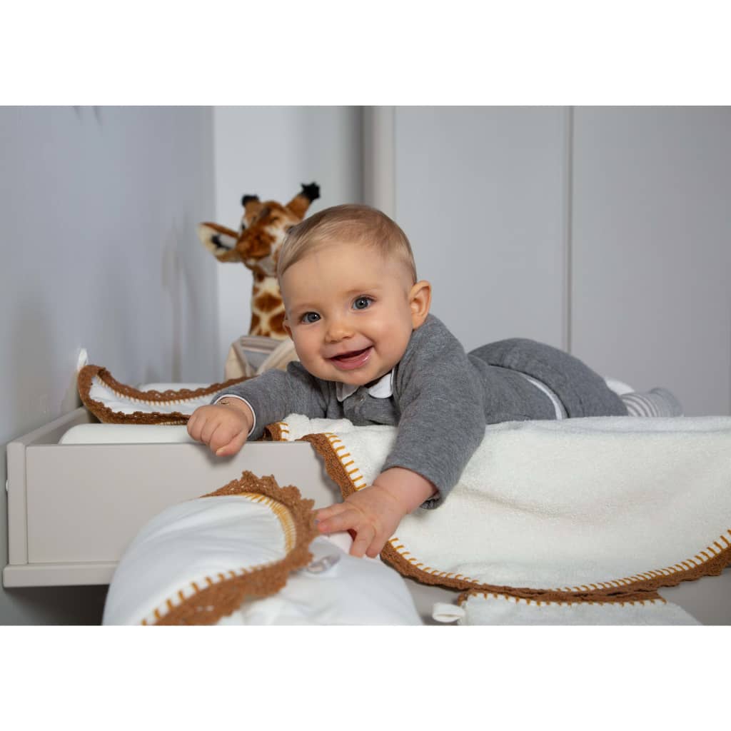 Childhome Aankleedkussen Angel Jersey Gehaakt Ecru