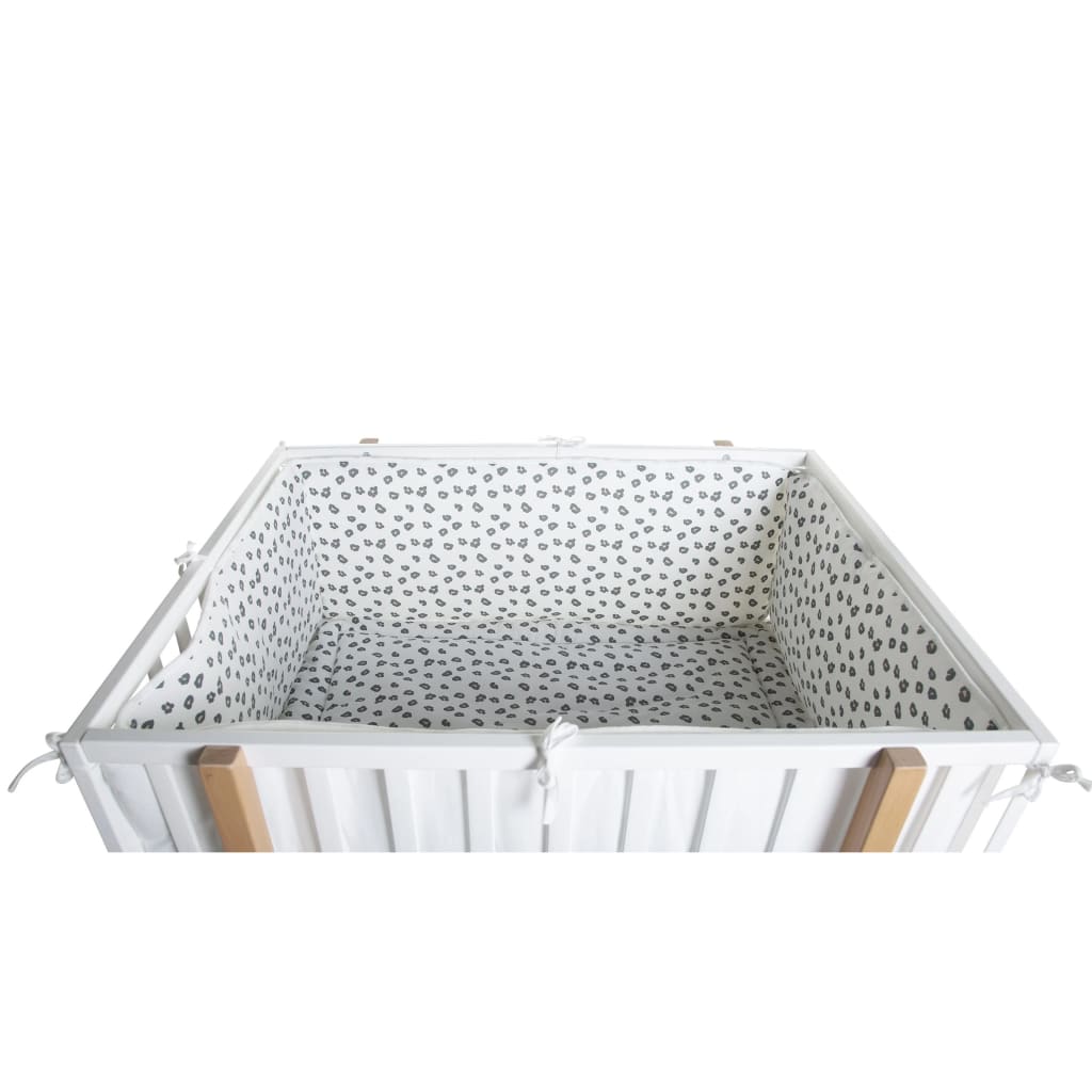 Childhome Boxbumper 340X35 Cm Jersey Luipaardprint Wit