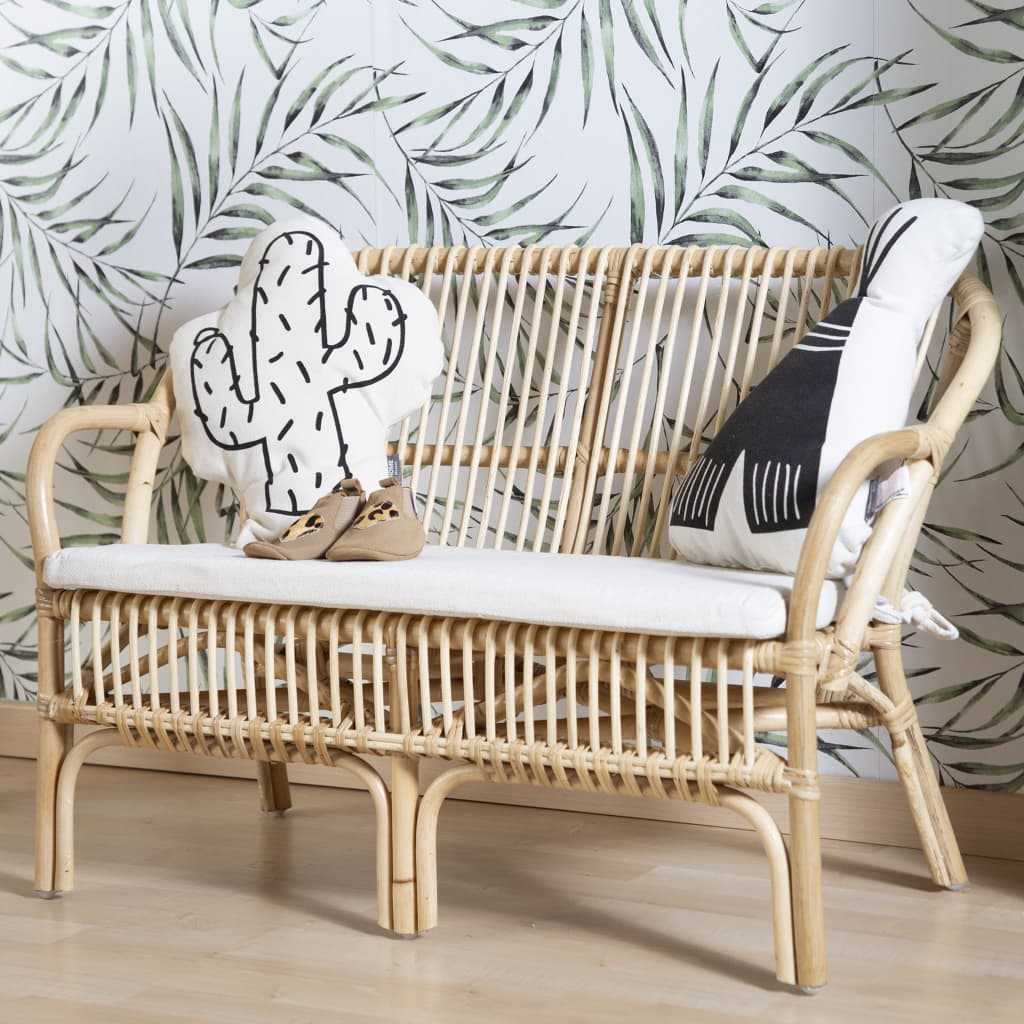 Childhome Kinderbankje Met Kussen Montana Rattan