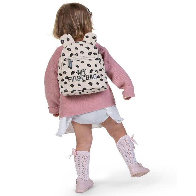 Childhome Kinderrugzak My First Bag Luipaardmotief Canvas