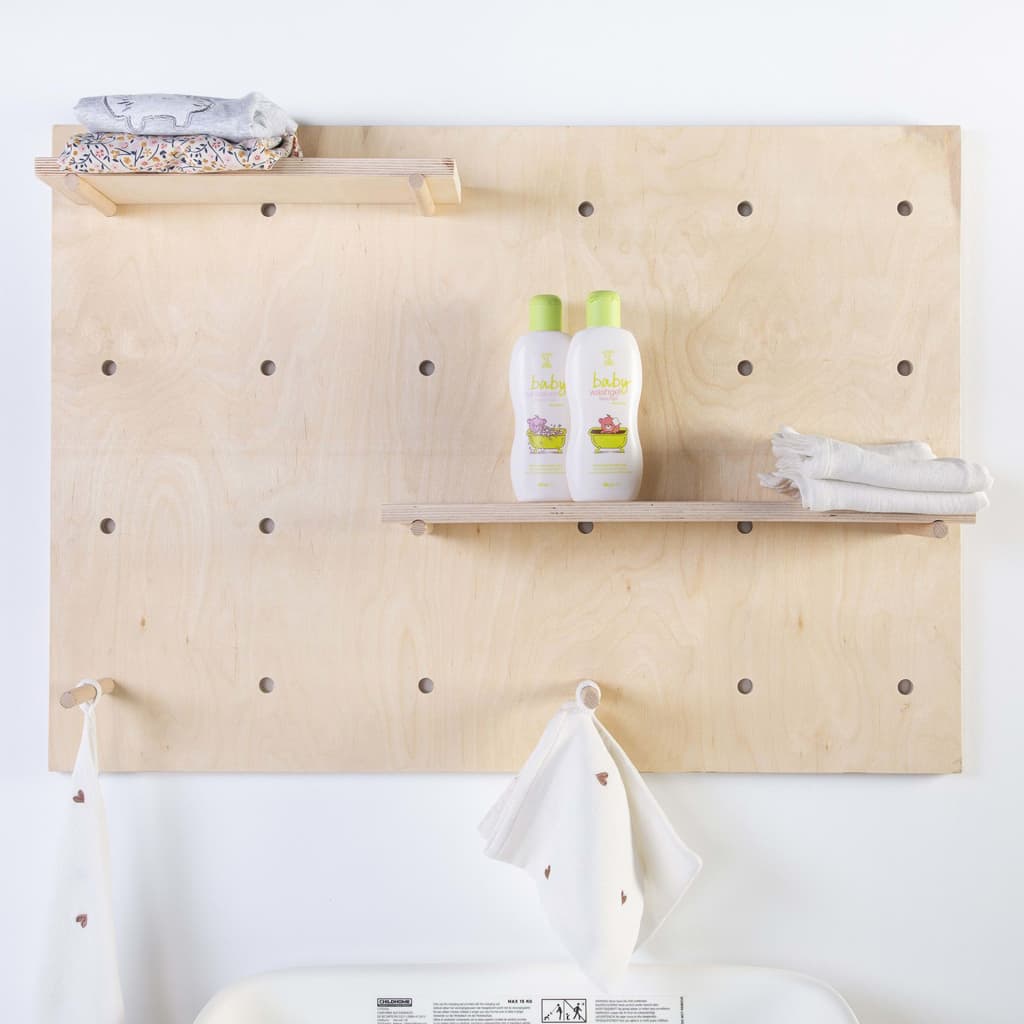 Childhome Wandbord Met Schappen 92X65X15 Cm Naturel