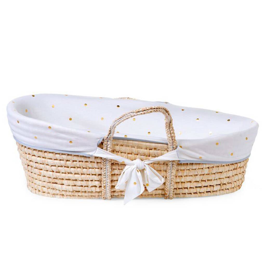 Childhome Mozesmand Met Matras En Hoes Naturel En Goudkleurig natural gold