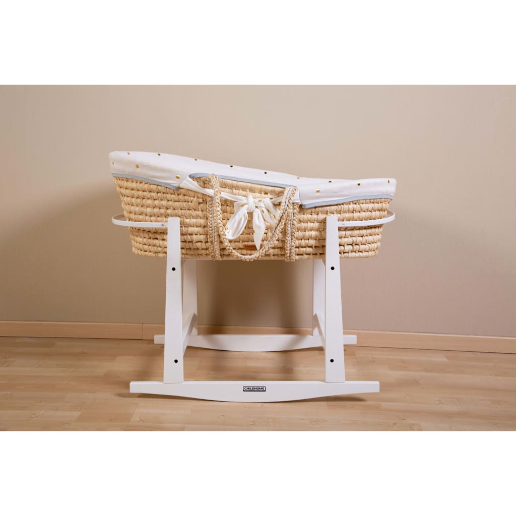 Childhome Mozesmand Met Matras En Hoes Naturel En Goudkleurig natural gold