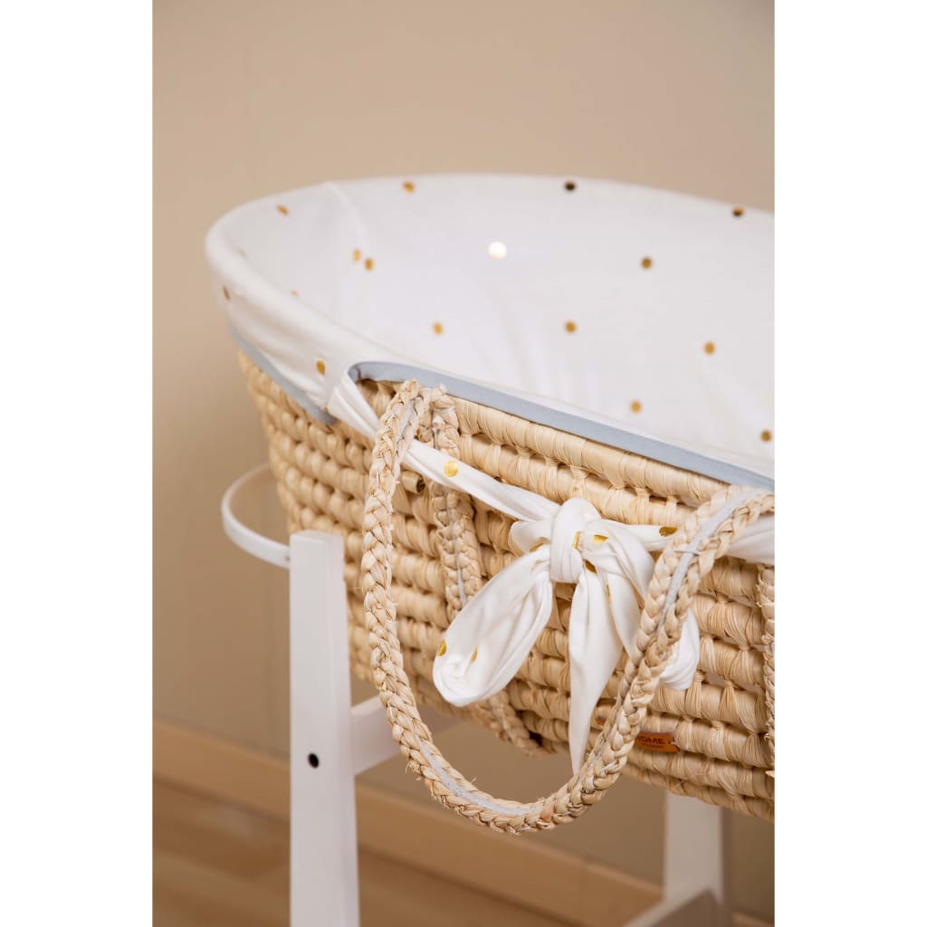 Childhome Mozesmand Met Matras En Hoes Naturel En Goudkleurig natural gold