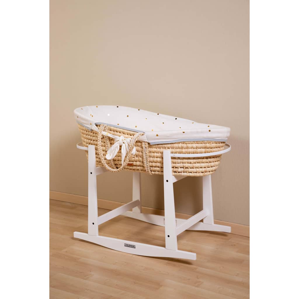 Childhome Mozesmand Met Matras En Hoes Naturel En Goudkleurig natural gold