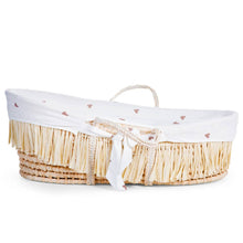 Childhome Mozesmand Raffia Met Matras En Hoes Hartjesprint