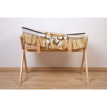 Childhome Mozesmand Raffia Met Matras En Hoes Marineblauw