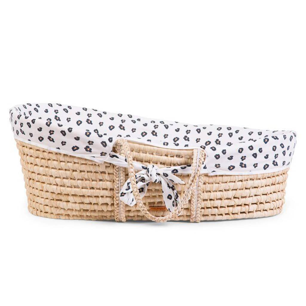 Childhome Mozesmand Met Matras En Hoes Naturel En Luipaardprint natural leopard