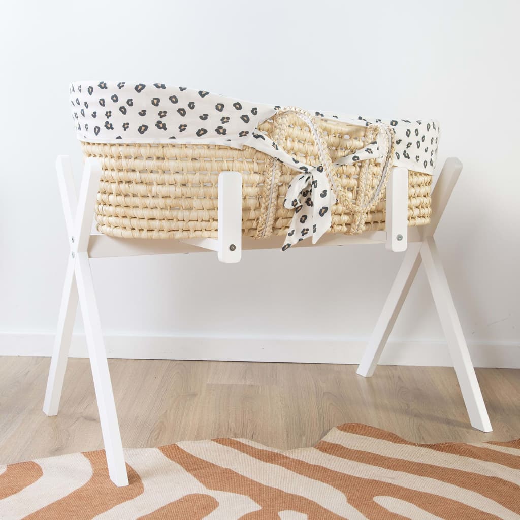 Childhome Mozesmand Met Matras En Hoes Naturel En Luipaardprint natural leopard