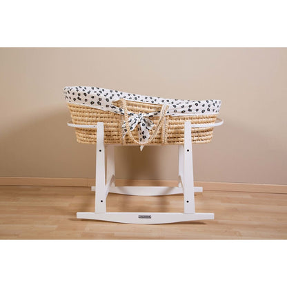 Childhome Mozesmand Met Matras En Hoes Naturel En Luipaardprint natural leopard