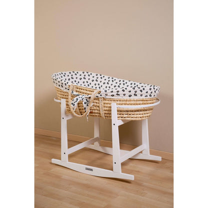 Childhome Mozesmand Met Matras En Hoes Naturel En Luipaardprint natural leopard