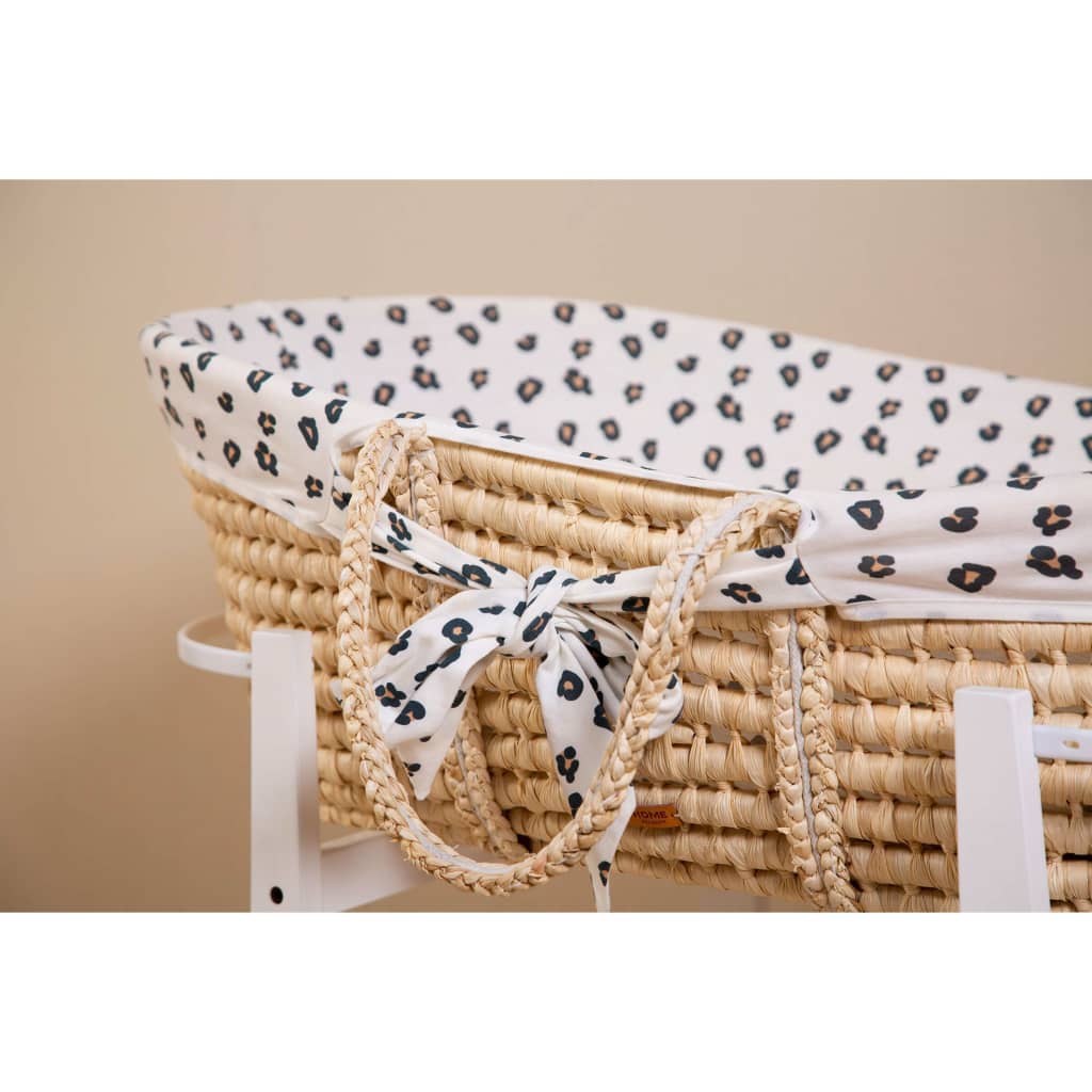 Childhome Mozesmand Met Matras En Hoes Naturel En Luipaardprint natural leopard