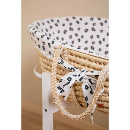 Childhome Mozesmand Met Matras En Hoes Naturel En Luipaardprint natural leopard