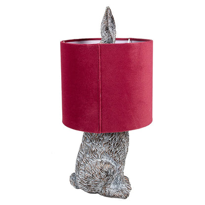 Tafellamp konijn Ø 20x43 cm bruin rood polyresin