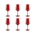 Red Wine Glasses Set of Six Marie Design Collection
