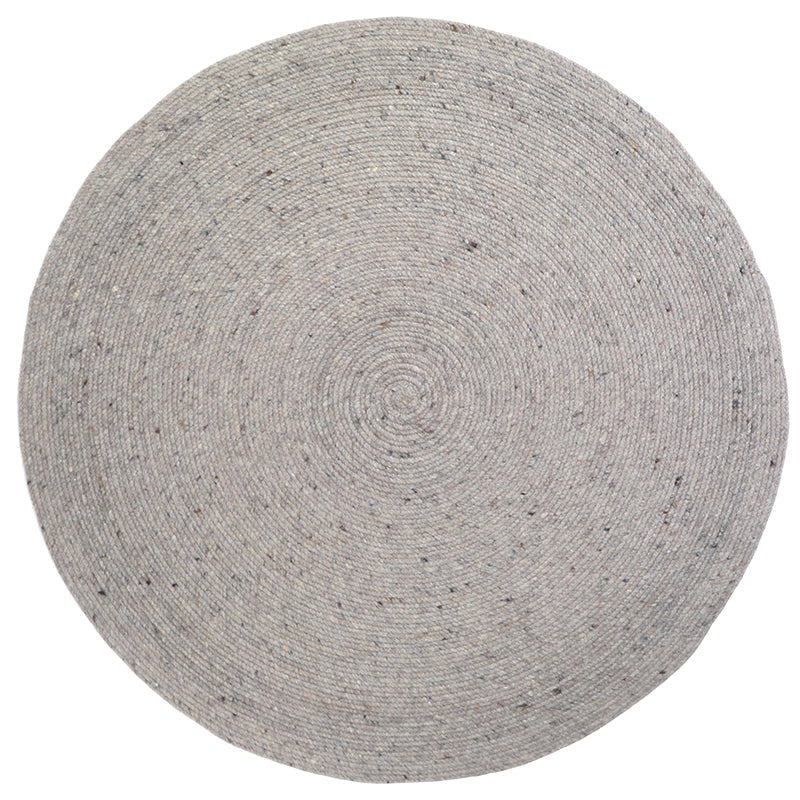 Vloerkleed rond wol katoen Ø120 cm mango