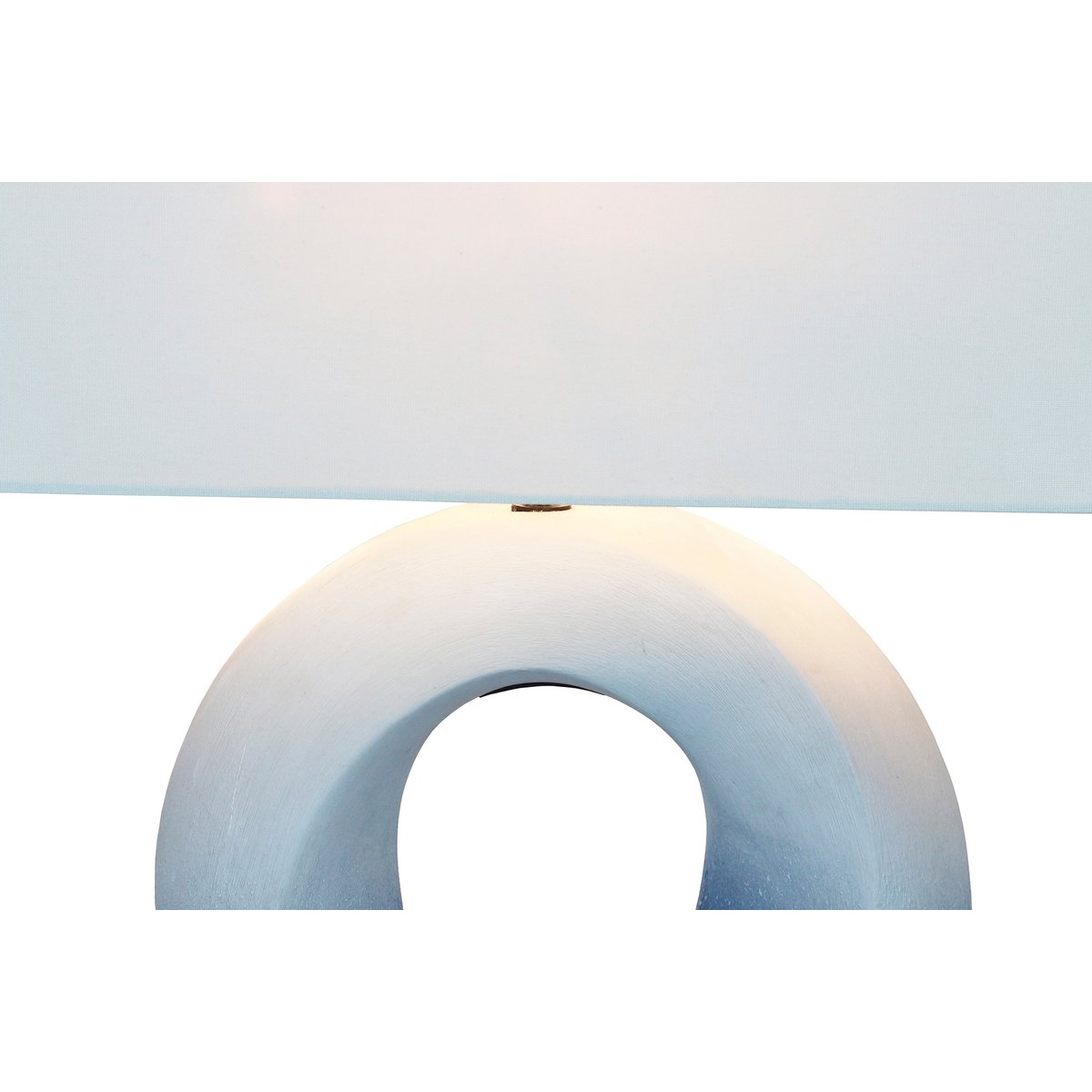 Tafellamp keramiek linnen blauw wit 31x15x25 cm