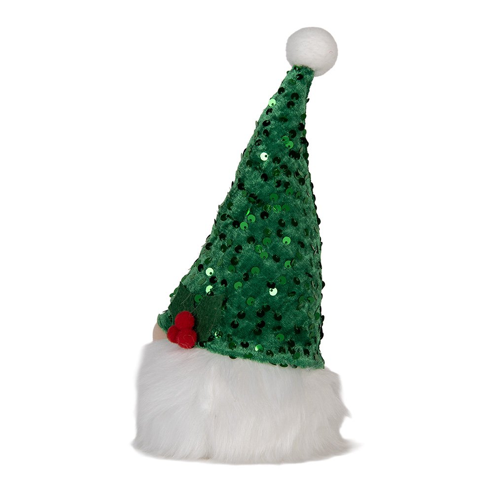 Christmas decoration with LED lighting Gnome 10x10x25 cm Green Synthetic
