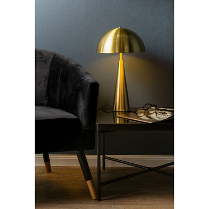 Tafellamp 51x30 cm mat zwart geborsteld goud geborsteld nikkel