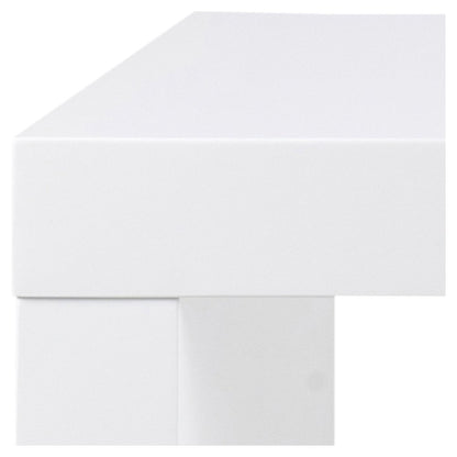Bartafel 130x60x105 cm wit hoogglans MDF staal
