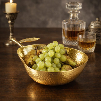 Fruitschaal 27x22x5 cm goud aluminium