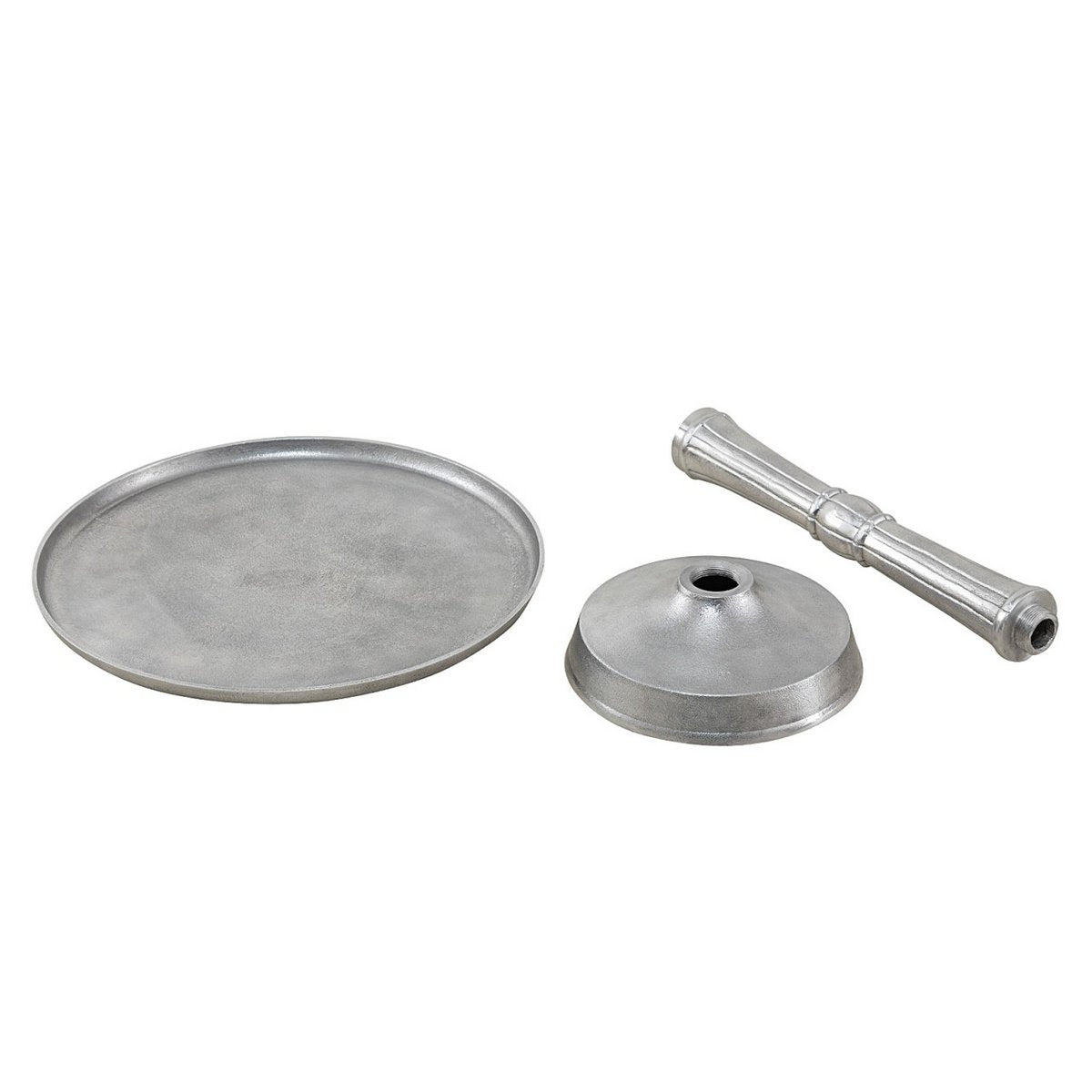 Bijzettafel Metaal Rond Aluminium Met Middenvoet Goud 44x53