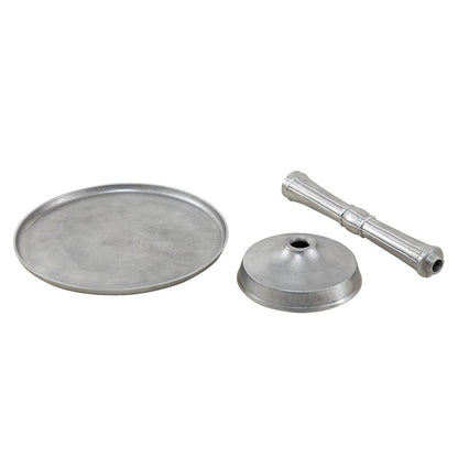 Bijzettafel Metaal Rond Aluminium Met Middenvoet Goud 44x53