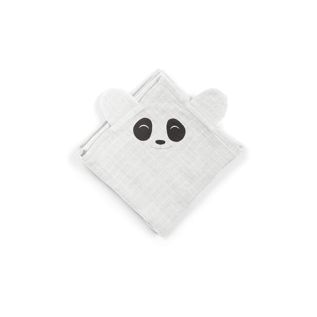 Bjørk knuffeldoekje 2-pack panda 70x70 cm biologisch katoen