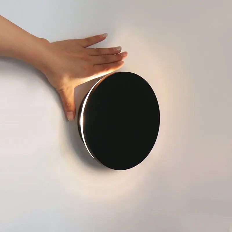 Wandlicht draadloos oplaadbaar dimbaar zwart 16x16x5 cm
