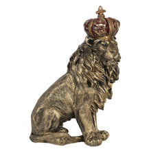 Lion Figurine 25x13x38 cm Gold Polyresin Home Accessories