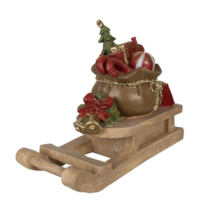 Figurine Sleigh 38x16x29 cm Brown Polyresin Christmas decoration