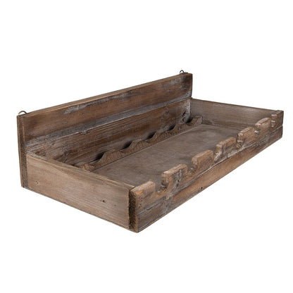 Wijnrek 57x28x14 cm hout bruin wandmontage