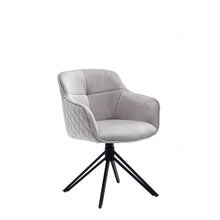 Armchair with honeycomb quilt in light grey