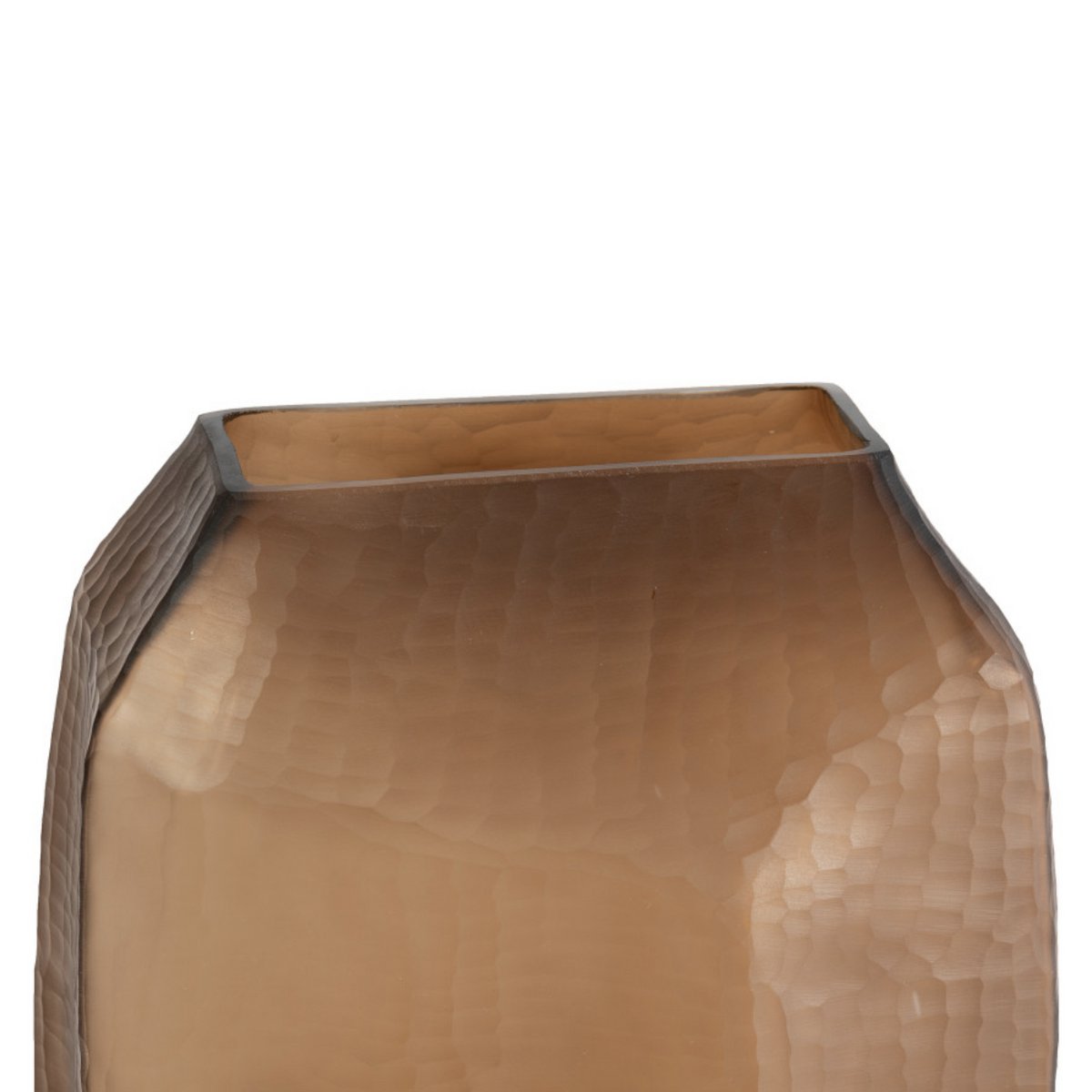 Vaas glas 38 cm chocolade