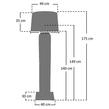 Vloerlamp drijfhout wit 175 cm