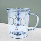 Chemiemok 400 ml glas zwart wit