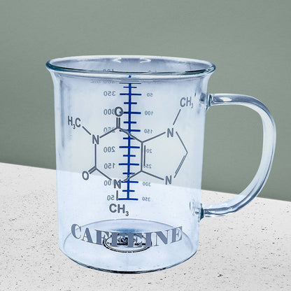 Chemiemok 400 ml glas zwart wit