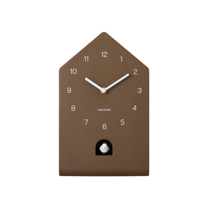 Wandklok 29x17 cm bruin koekoek