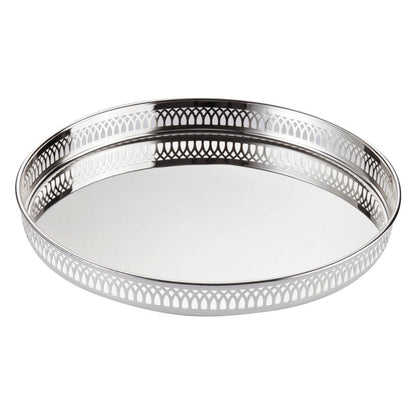 Dienblad rond 30 cm verzilverd