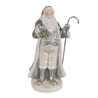 Christmas Decoration Santa Claus Figurine 20 cm Silver Plastic