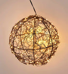 Decoratiebal metaal 18 cm 200 led extra warm wit