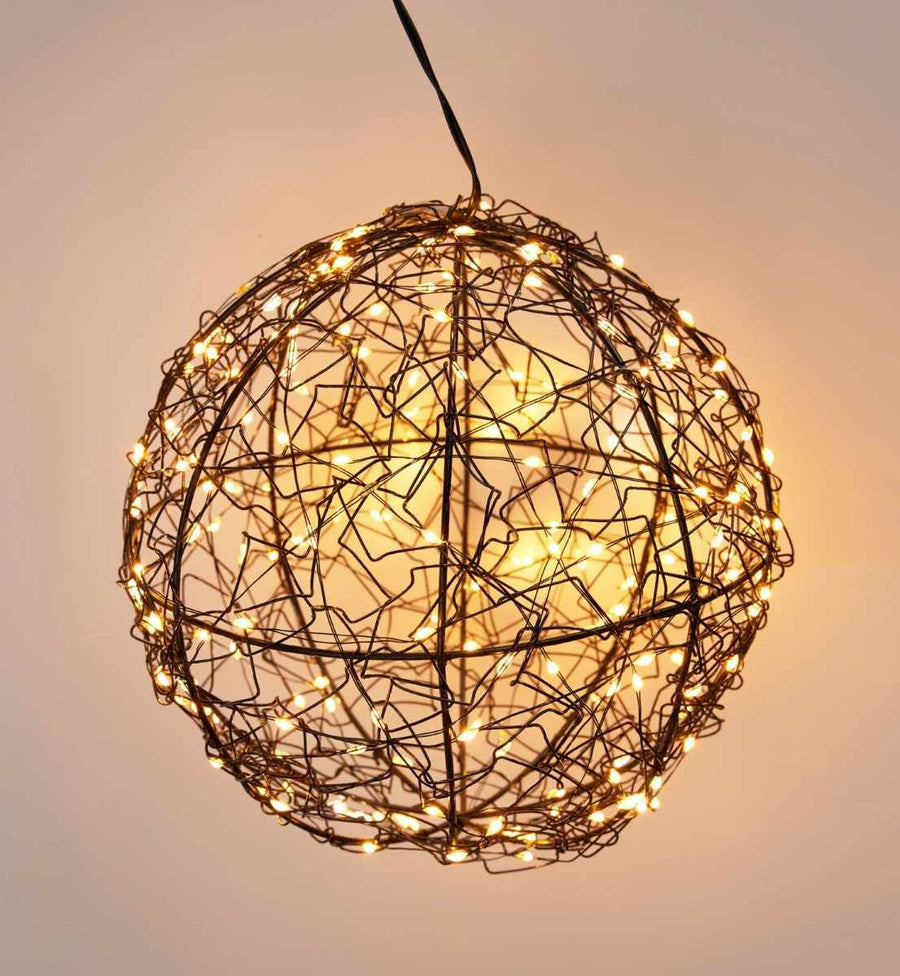 Verlichte Decoratiebal - 18 Cm - 200 Led - Extra Warm Wit