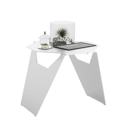 Bijzettafel 60x60x45 cm wit MDF