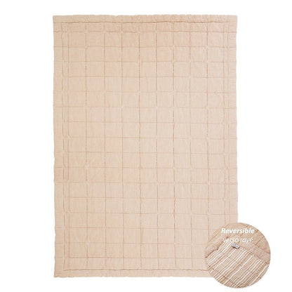 ANNA TERRACOTTA WASH M reversible baby comforter