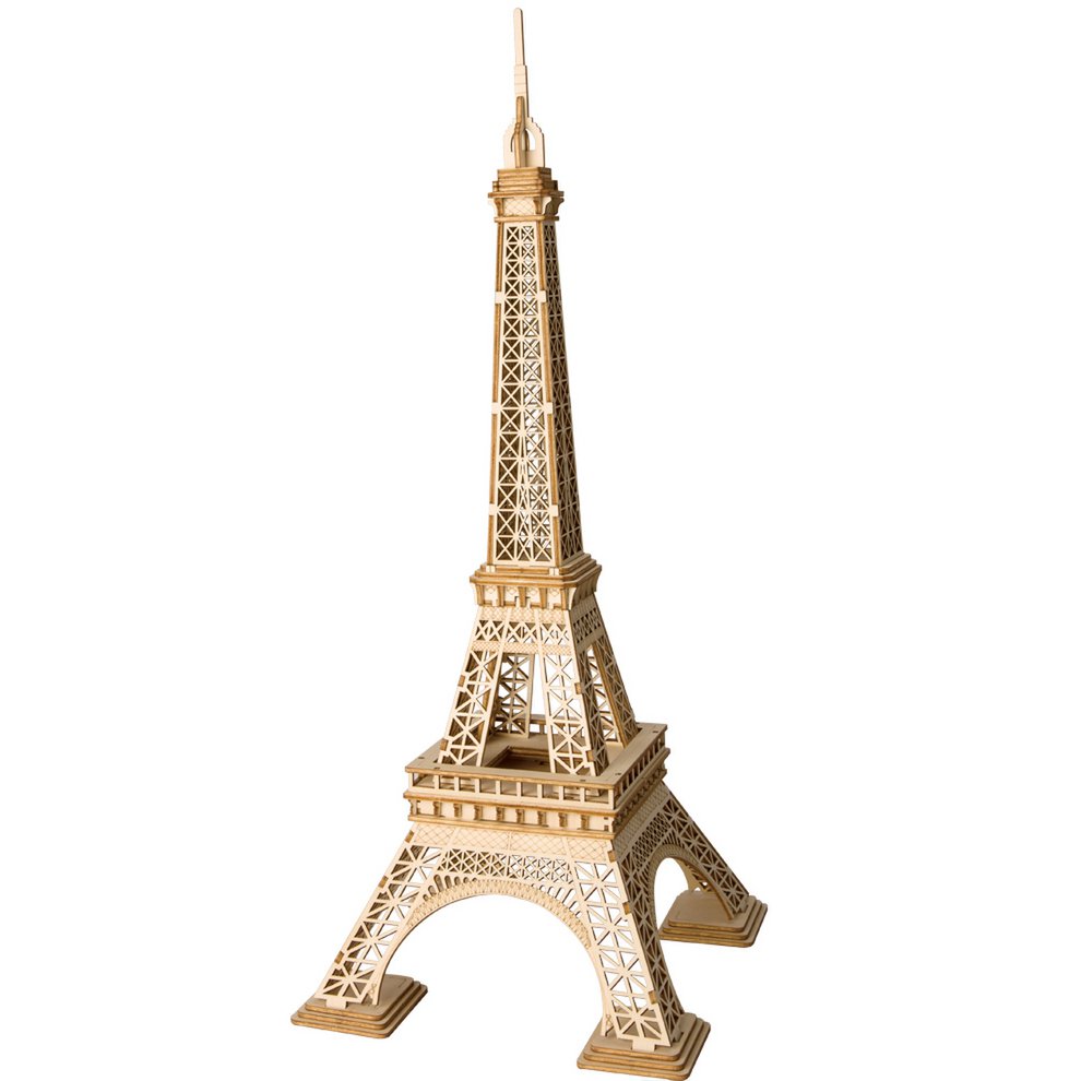 Robotime, 3D Wooden Puzzle Eiffel Tower, TG501, 16.5x16.5x36.5cm