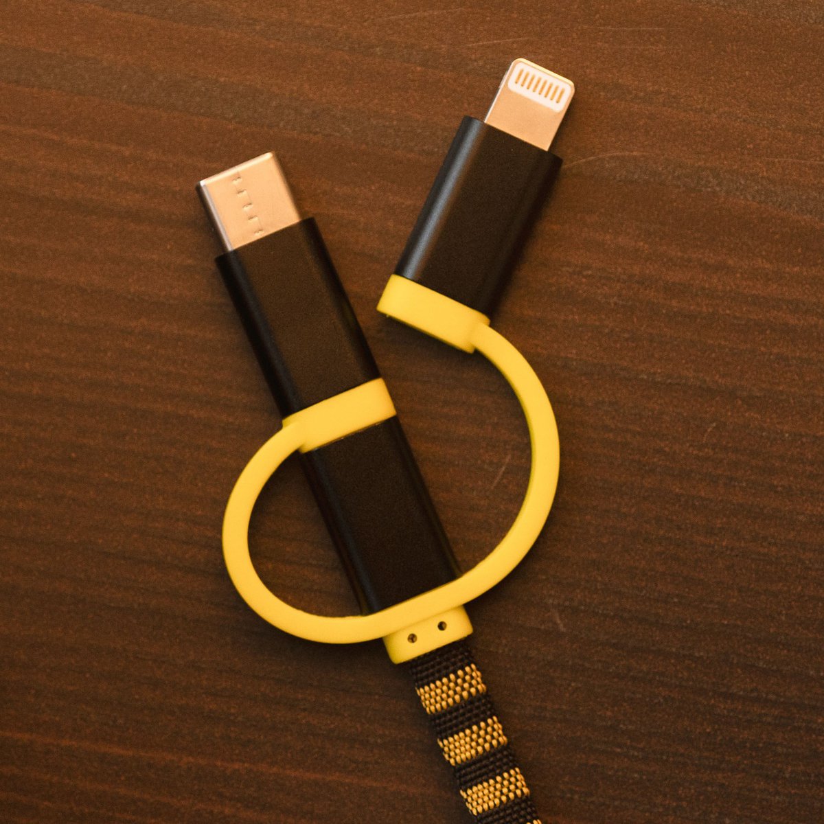 3-in-1 oplaadkabel Lightning Micro-USB USB-C 1m